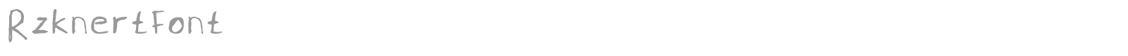 Rzknert font preview
